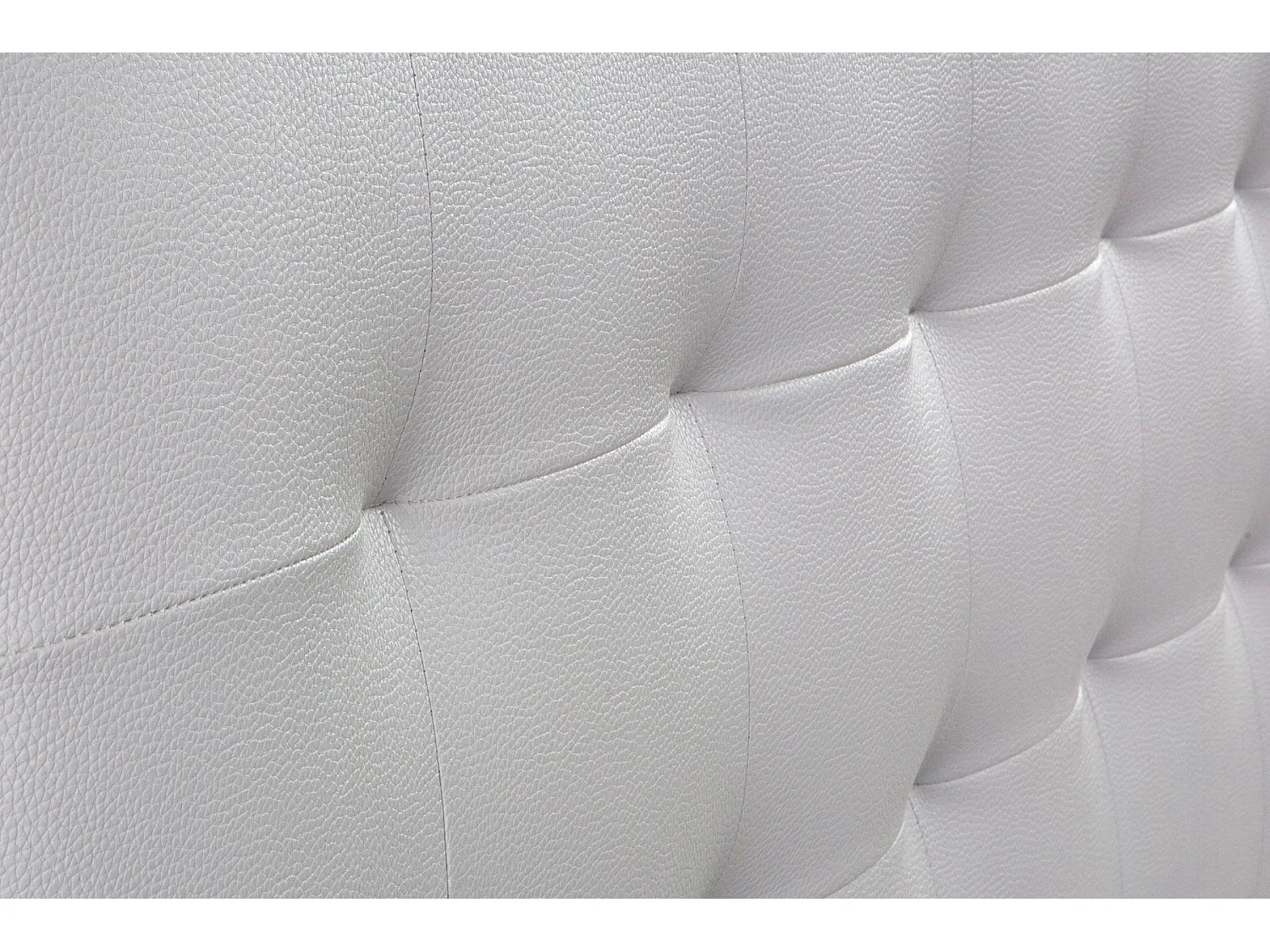 Cabecero de Cama 135 - 145x50x7 VERSALLES Tapizado Polipiel Color Blanco