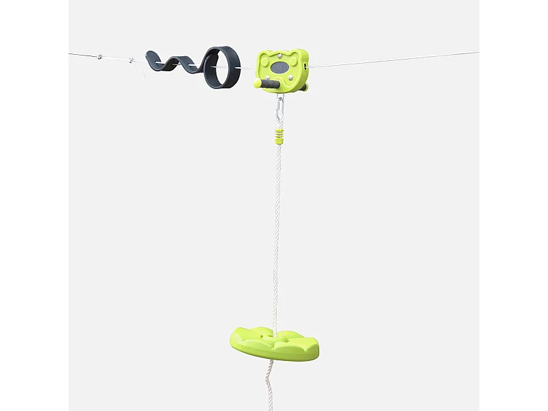 Teleferica da giardino per bambini, 30m, verde