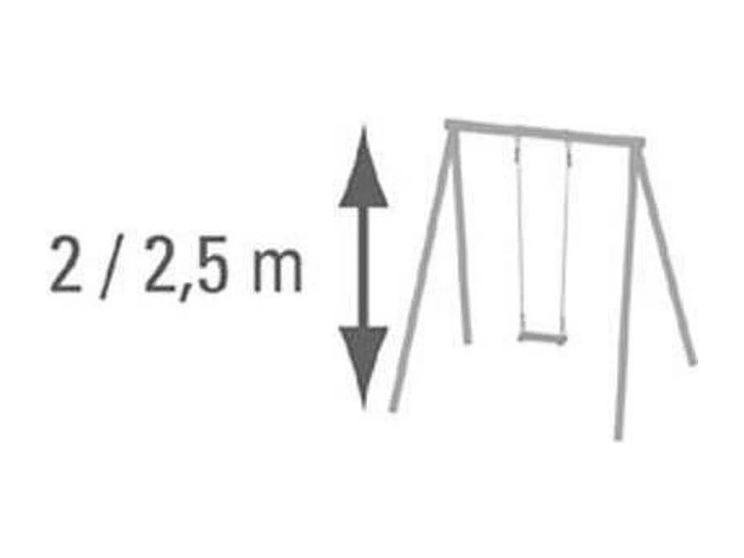 Trigano Jardin Balançoire bois pour portique 1,90 / 2,50m - 478