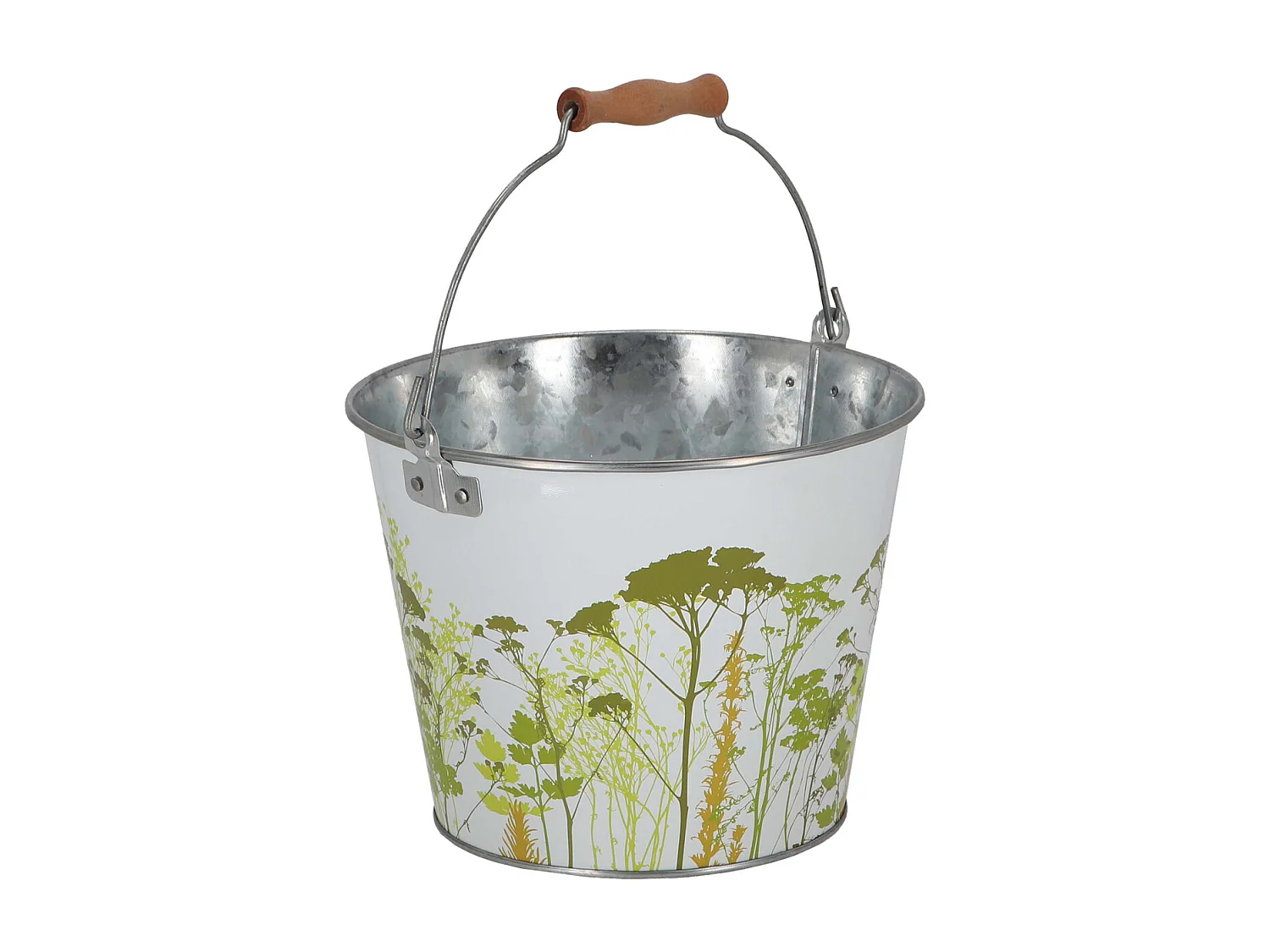 Seau en métal avec décor Herbe 5 litres
