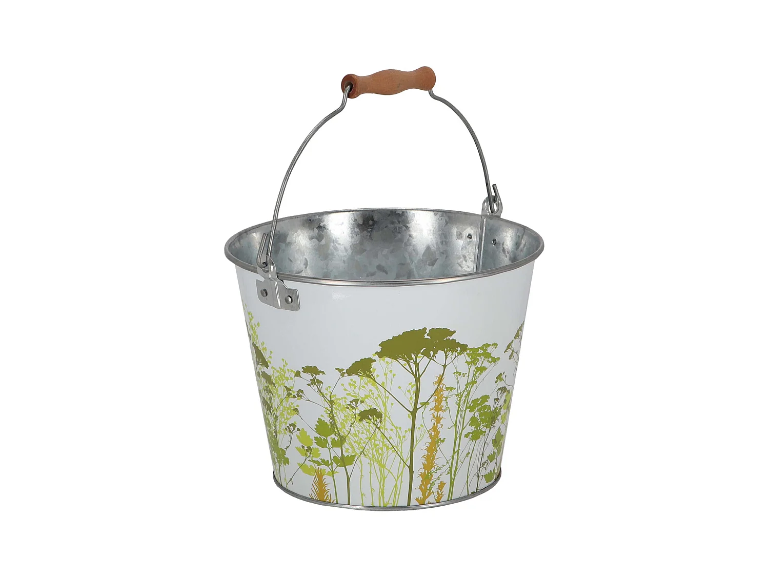 Seau en métal avec décor Herbe 5 litres