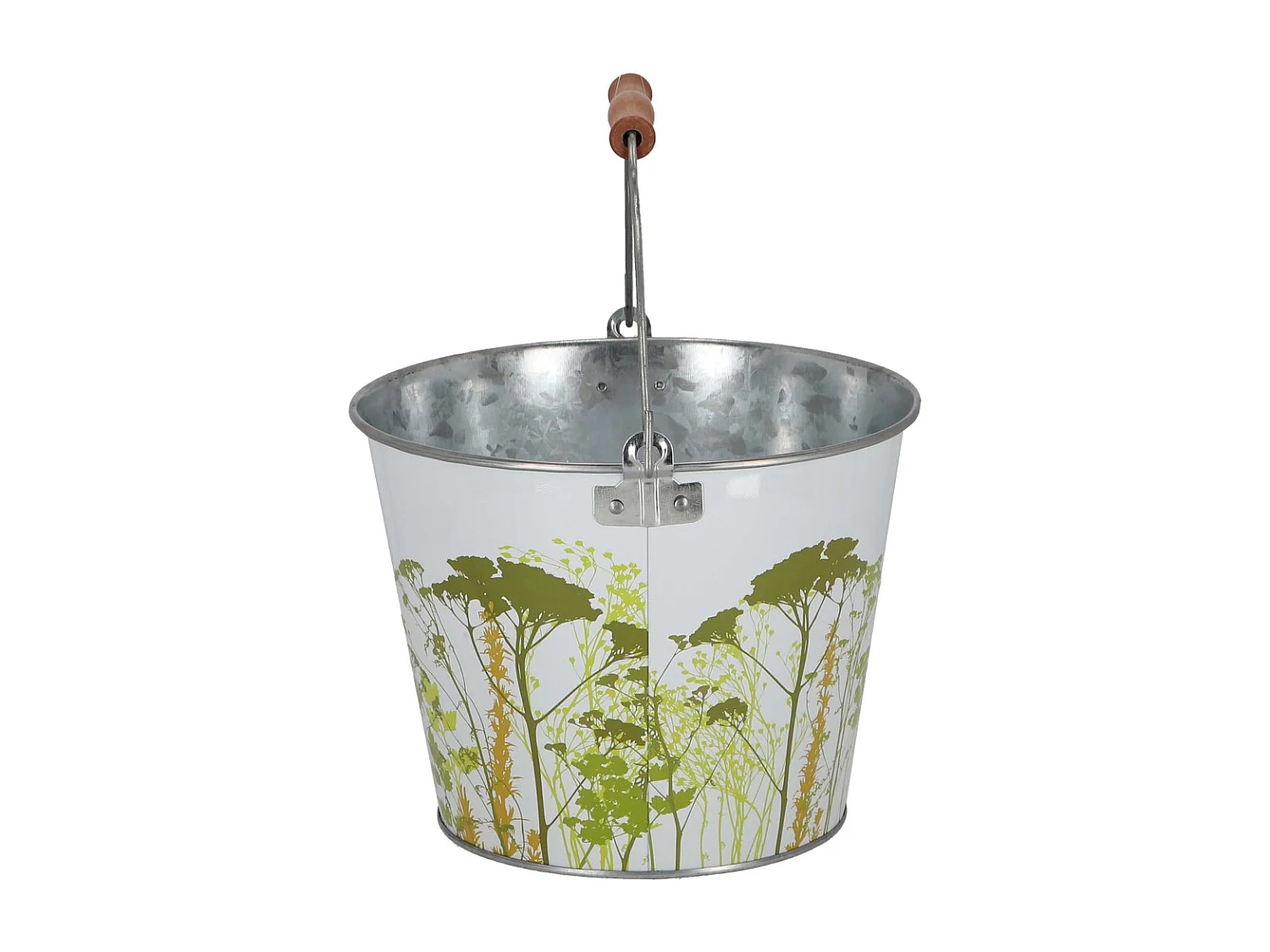 Seau en métal avec décor Herbe 5 litres