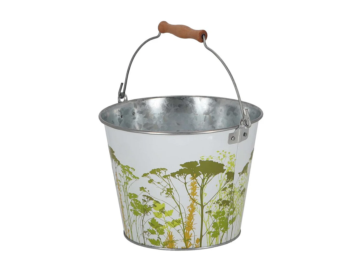 Seau en métal avec décor Herbe 5 litres