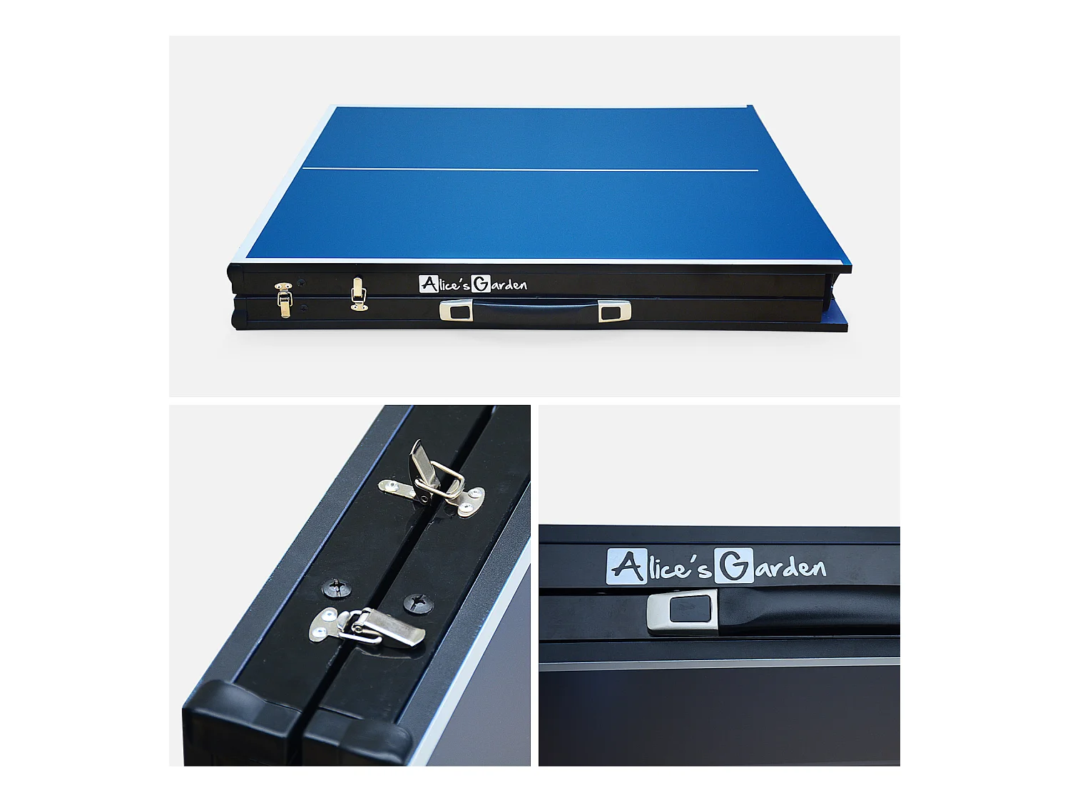 Mini mesa de ping pong interior plegable con 2 raquetas y 3 pelotas,