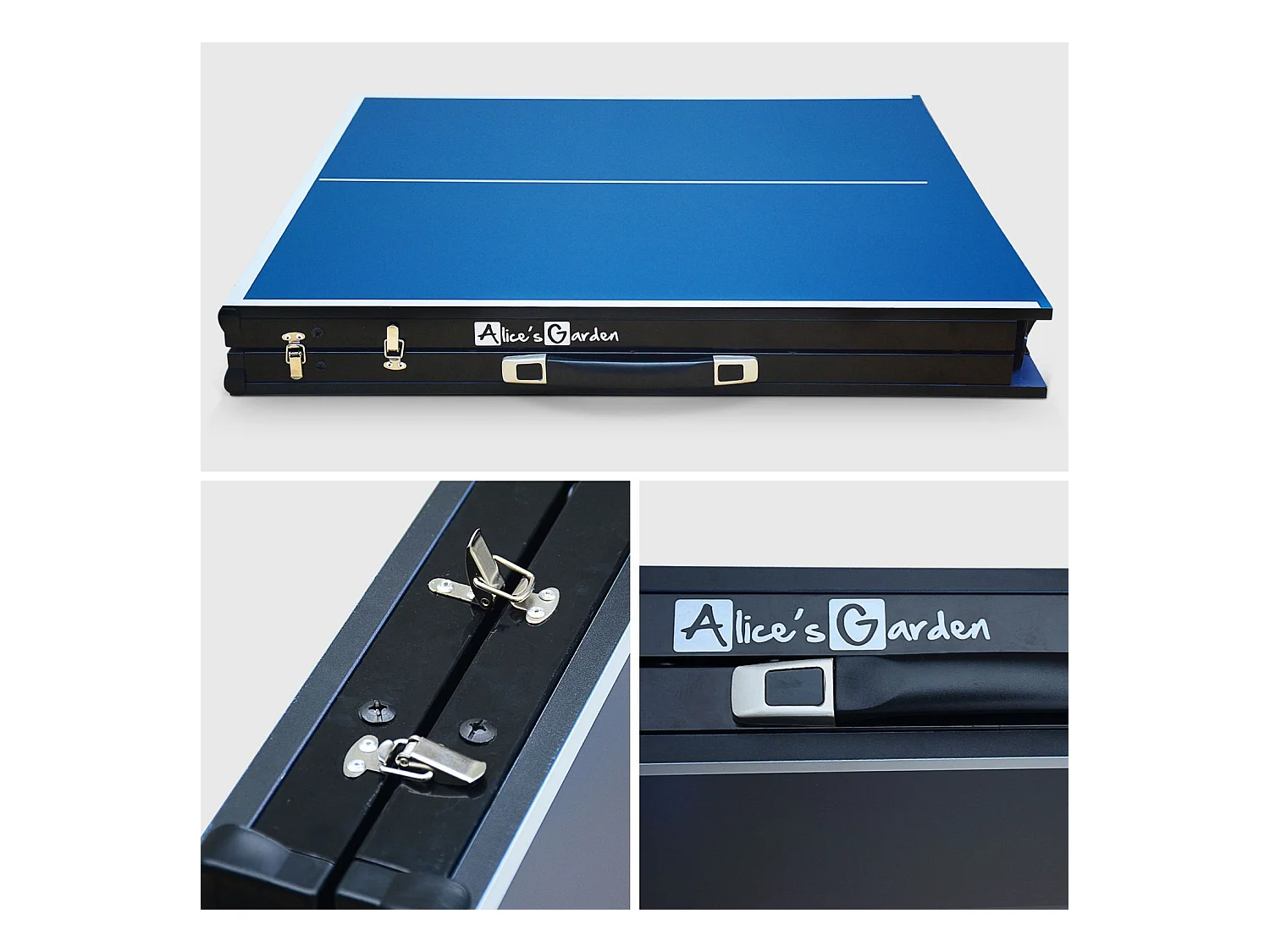 Mini mesa de ping pong interior plegable con 2 raquetas y 3 pelotas,