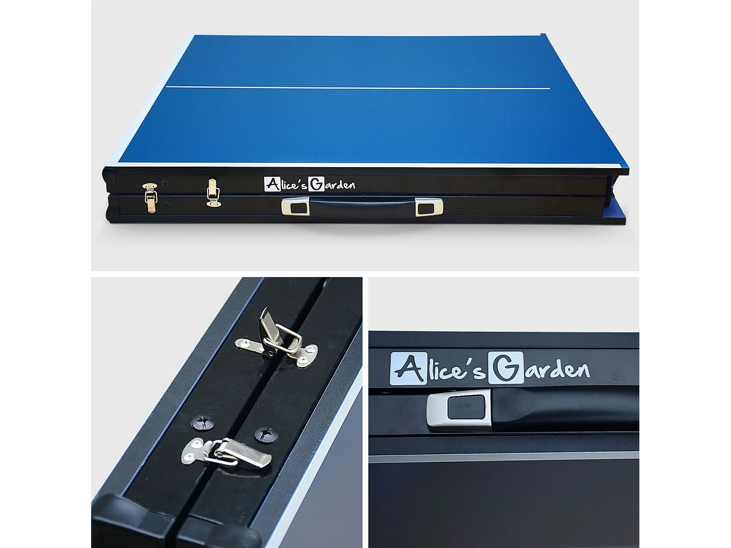 Mini tavolo da ping pong pieghevole per interni con 2 racchette e 3