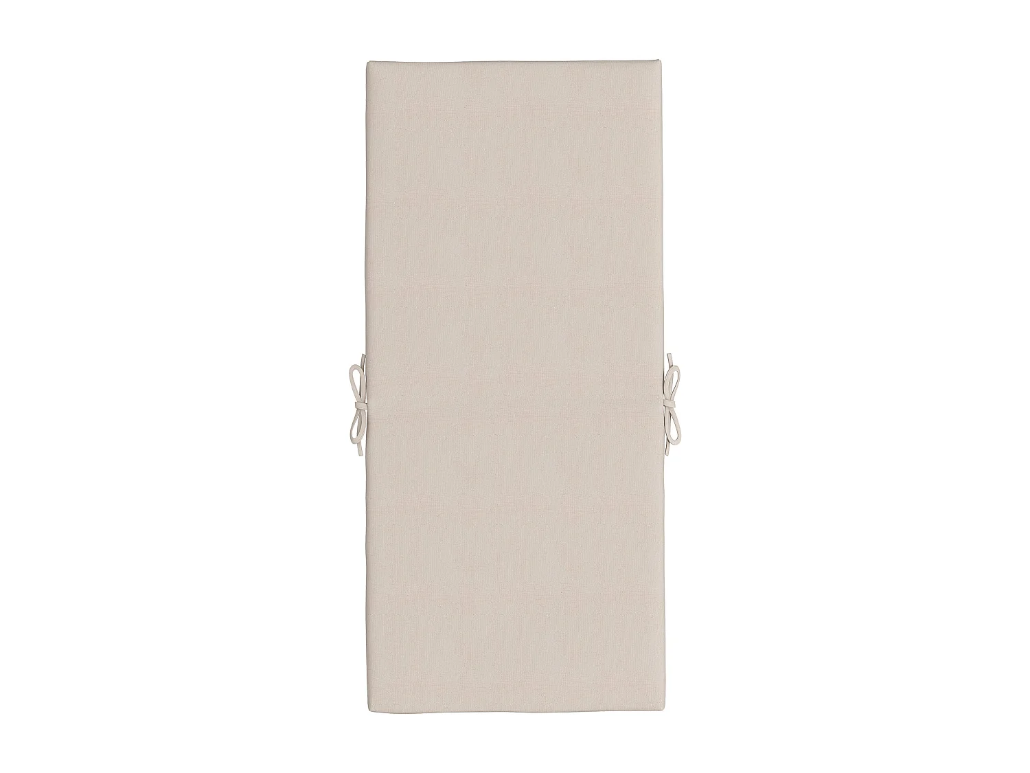 Lot de 2 coussins galettes de chaise de jardin - dim. 112L x 51l x ép. 8 cm - cordons attache - polyester déperlant beige