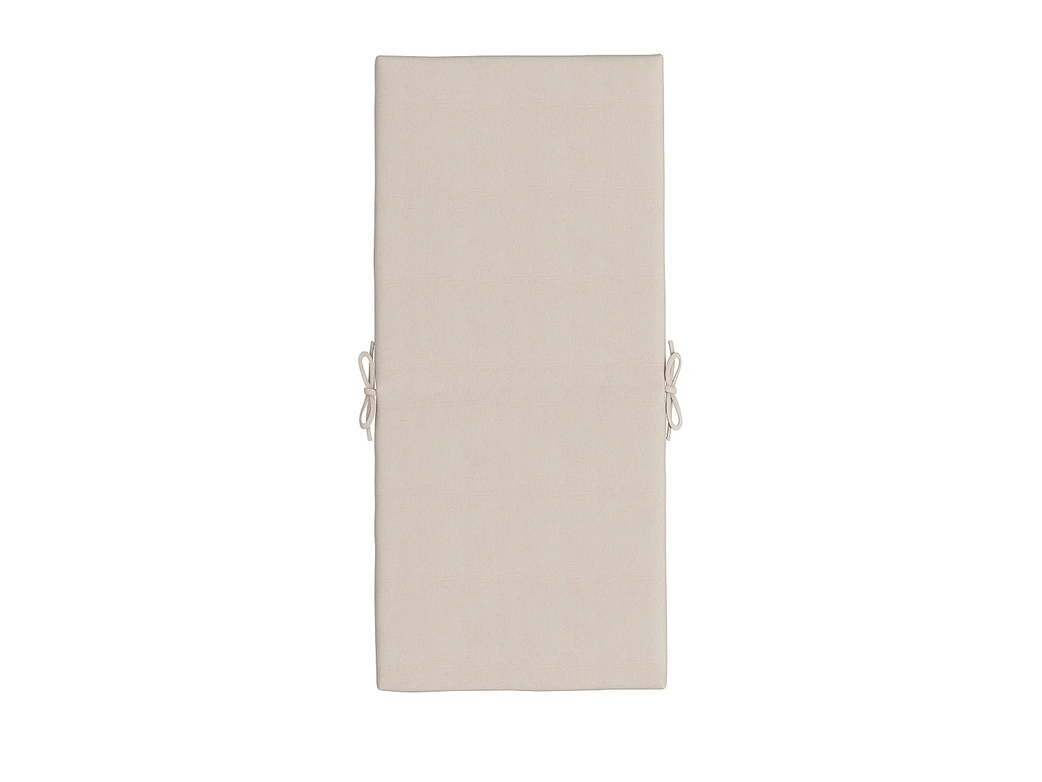 Lot de 2 coussins galettes de chaise de jardin - dim. 112L x 51l x ép. 8 cm - cordons attache - polyester déperlant beige