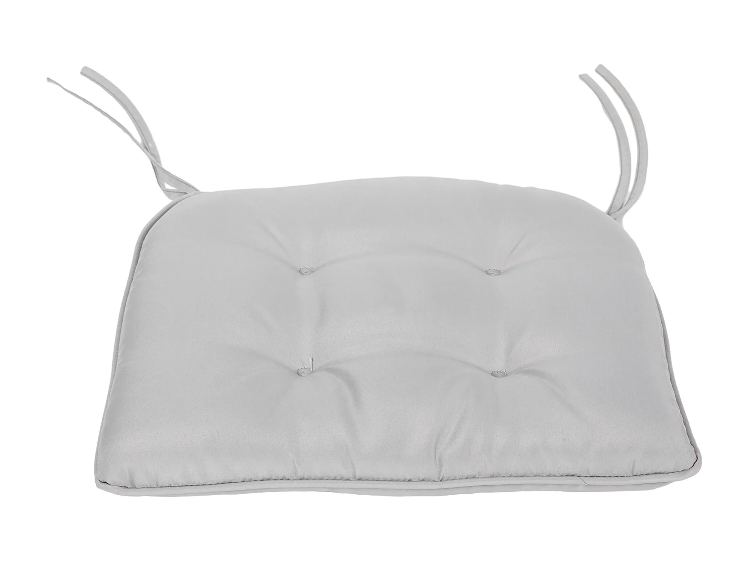 Lot de 4 coussins de chaises de jardin polyester gris clair