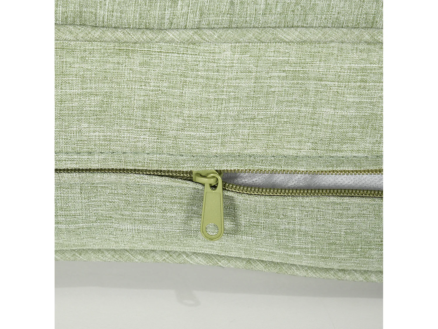 Lot de 2 coussins matelas assise dossier pour chaise de jardin fauteuil polyester vert clair