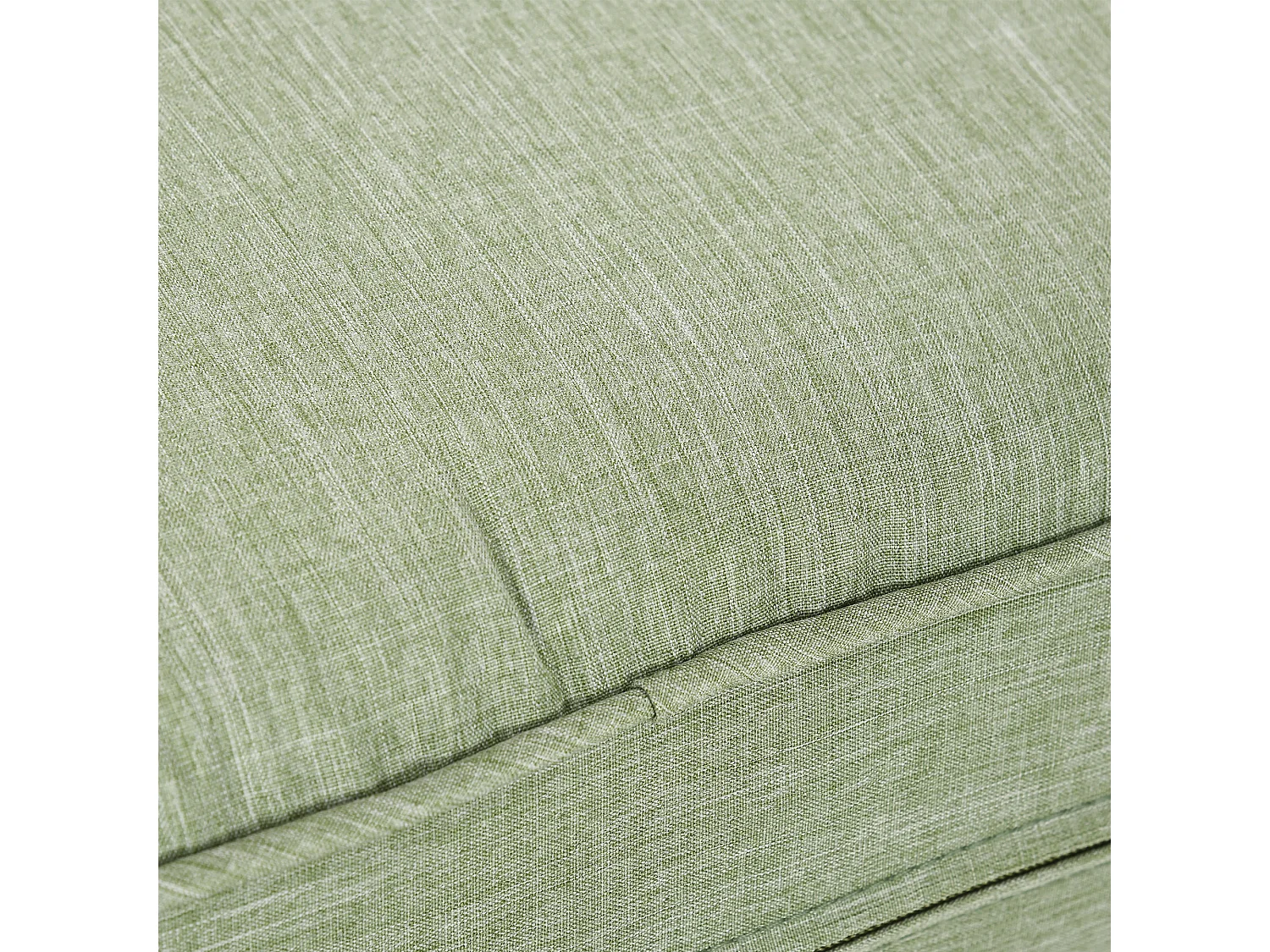 Lot de 2 coussins matelas assise dossier pour chaise de jardin fauteuil polyester vert clair