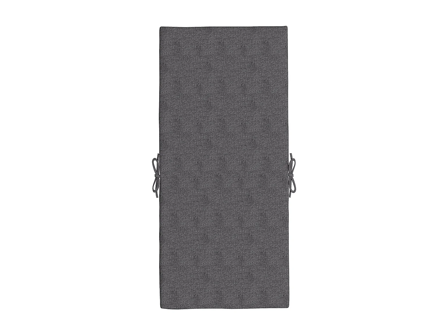 Lot de 2 coussins galettes de chaise de jardin - dim. 112L x 51l x ép. 8 cm - cordons attache - polyester déperlant anthracite