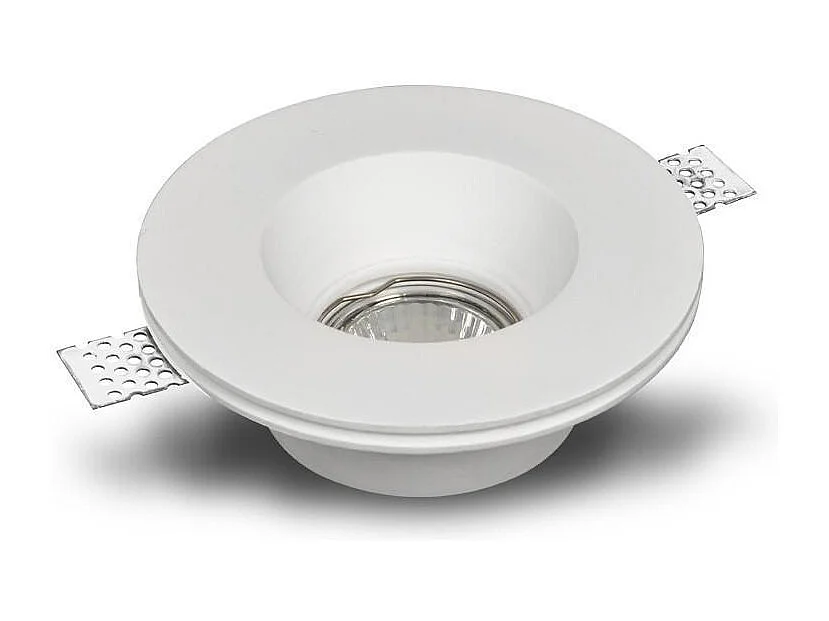 Portafaretto Downlight Integrazione Cartongesso Circolare per Lampadina LED GU10 / GU5.3 Foro Ø133 mm UGR17 Bianco