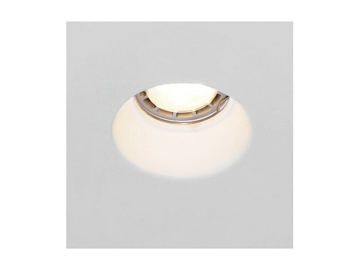 Portafaretto Downlight Integrazione Cartongesso Circolare per Lampadina LED GU10 / GU5.3 Foro Ø133 mm UGR17 Bianco
