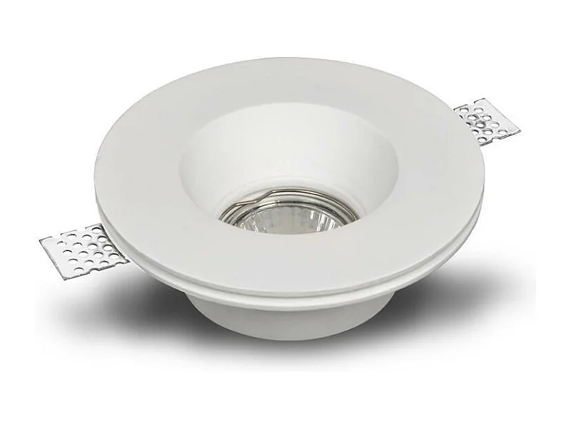 Portafaretto Downlight Integrazione Cartongesso Circolare per Lampadina LED GU10 / GU5.3 Foro Ø133 mm UGR17 Bianco