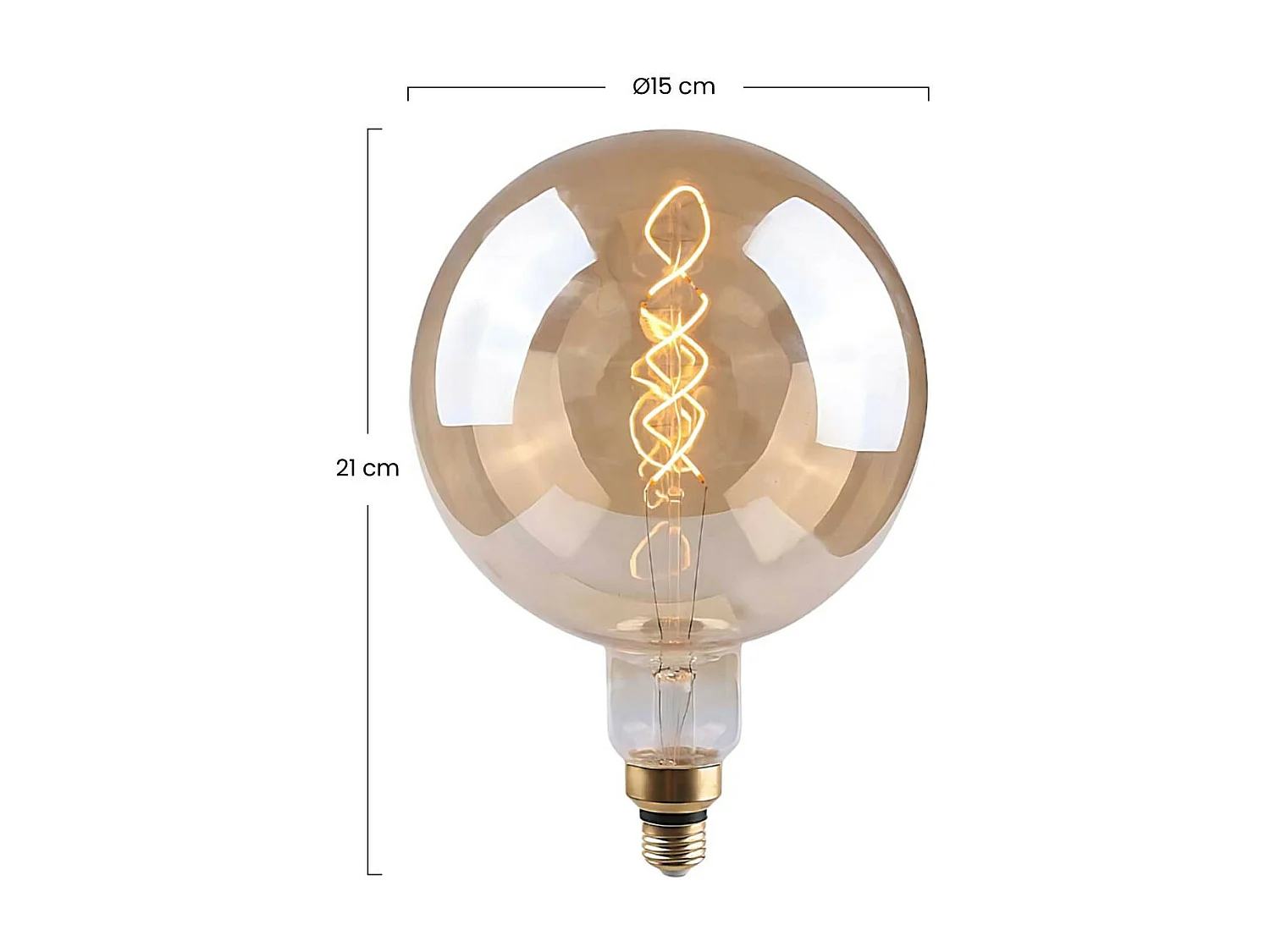 Lampadina LED Globo Giant E27 4W Equi.28W 280lm Dimmerabile 2100K Trasparente 25000H 7hSevenOn Vintage