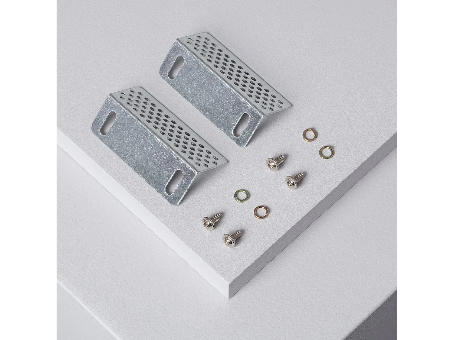 Portafaretto Downlight Integrazione Cartongesso Accento per Lampadina LED GU10 / GU5.3 Foro 123x123 mm UGR17 Bianco