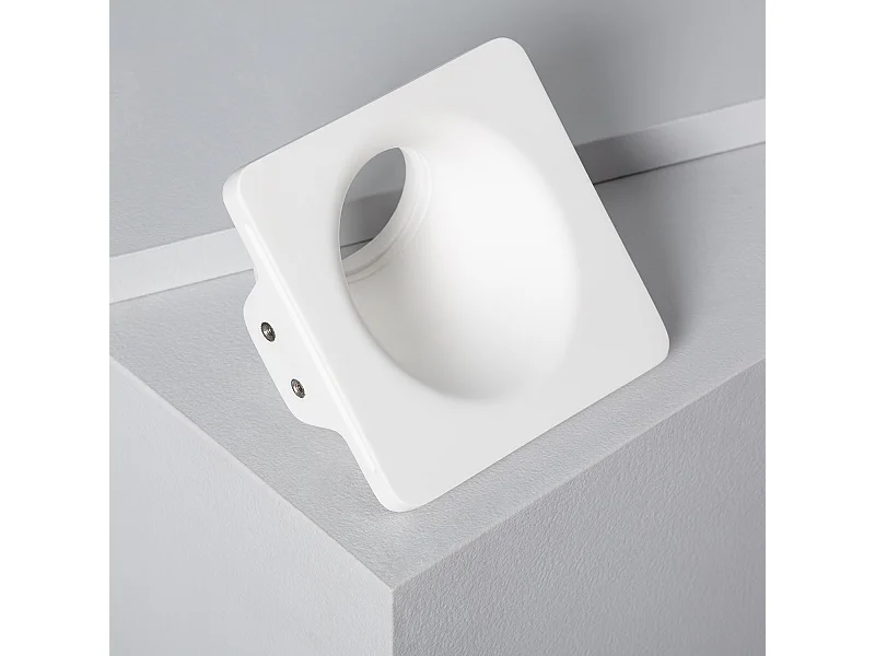 Aro Downlight Integración Escayola/Pladur Accent para Bombilla LED GU10 / GU5.3 Corte 123x123 mm UGR17 Blanco