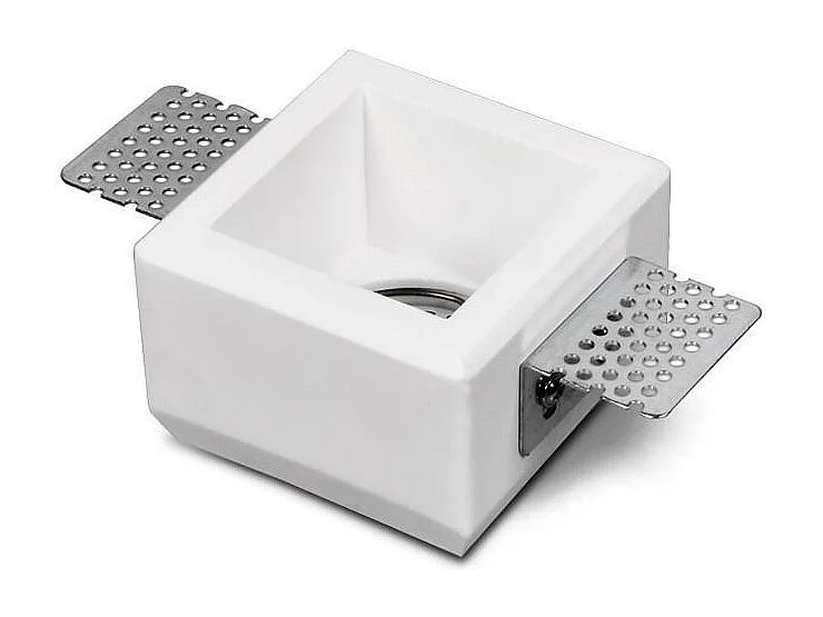 Aro Downlight Integración Escayola/Pladur Cuadrado para Bombilla LED GU10 / GU5.3 Corte 83x83 mm UGR17 Blanco