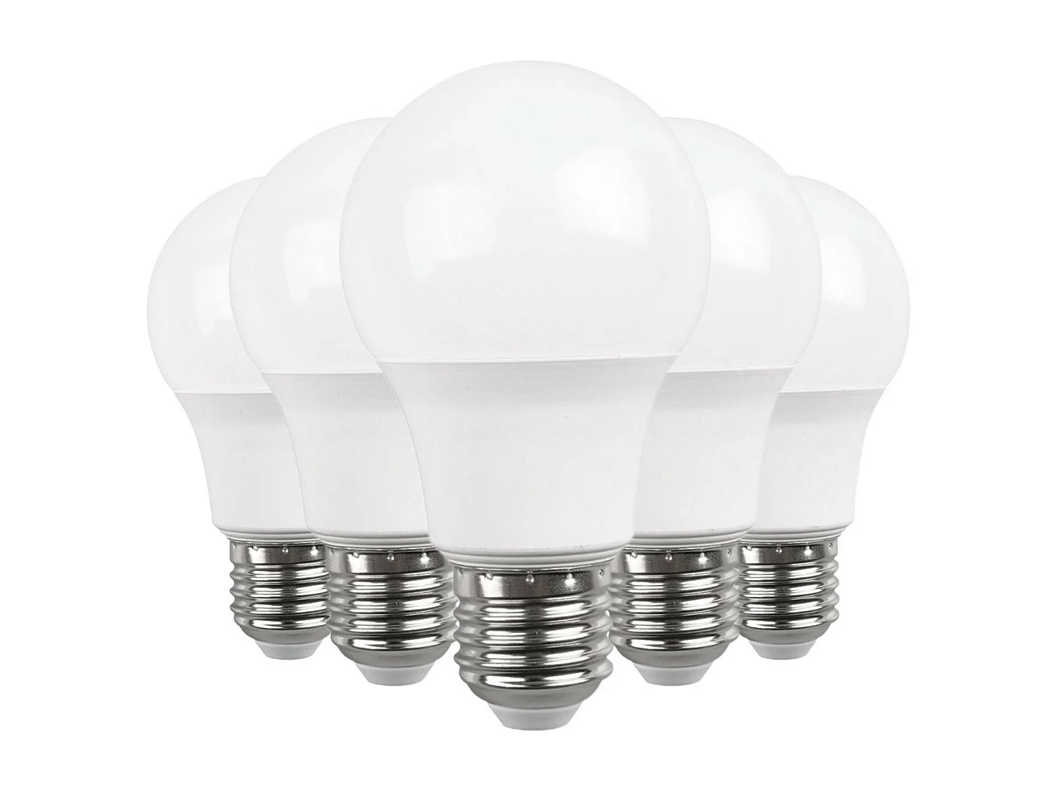 Confezione da 5 Lampadine LED Standard E27 9W Equi.60W 806lm 3000K 15000H Primer Leader