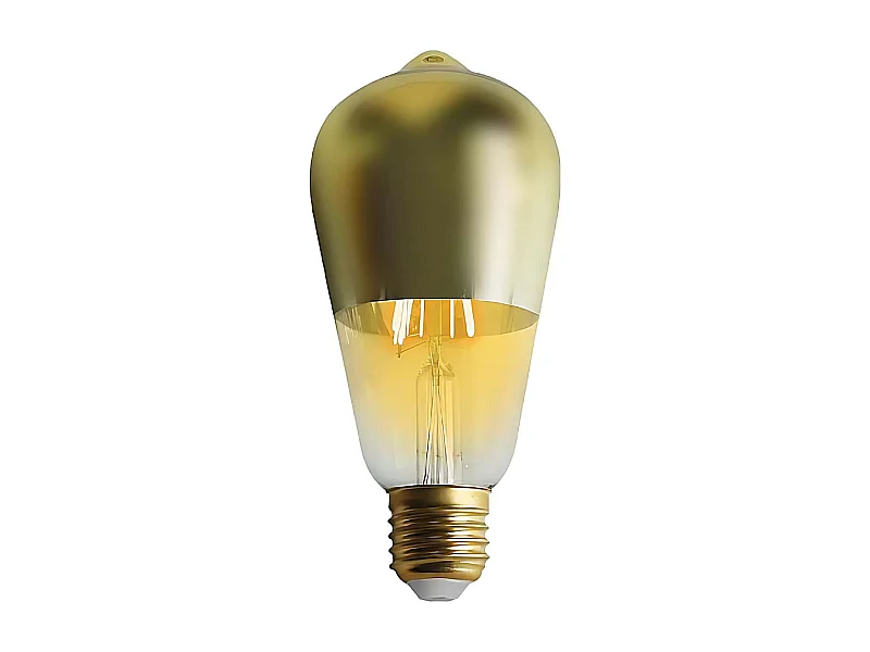 Lampadina LED Edison Cupola Oro E27 6W Equi.45W 600lm 15000H 7hSevenOn Vintage