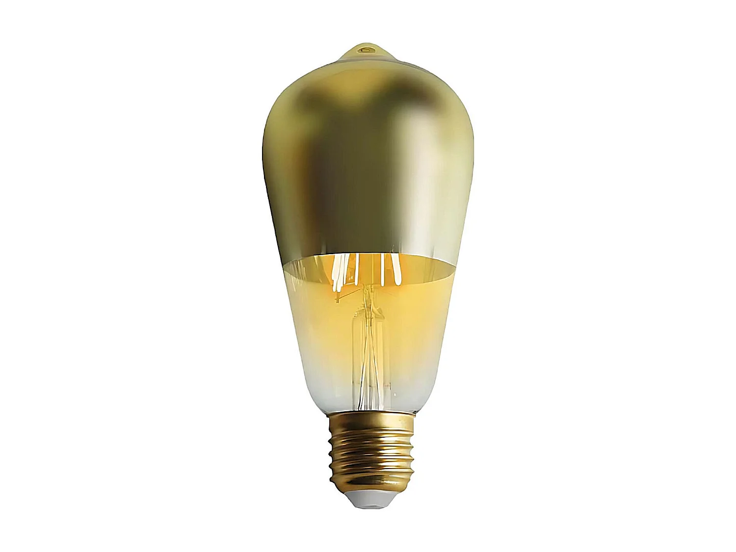 Lampadina LED Edison Cupola Oro E27 6W Equi.45W 600lm 15000H 7hSevenOn Vintage