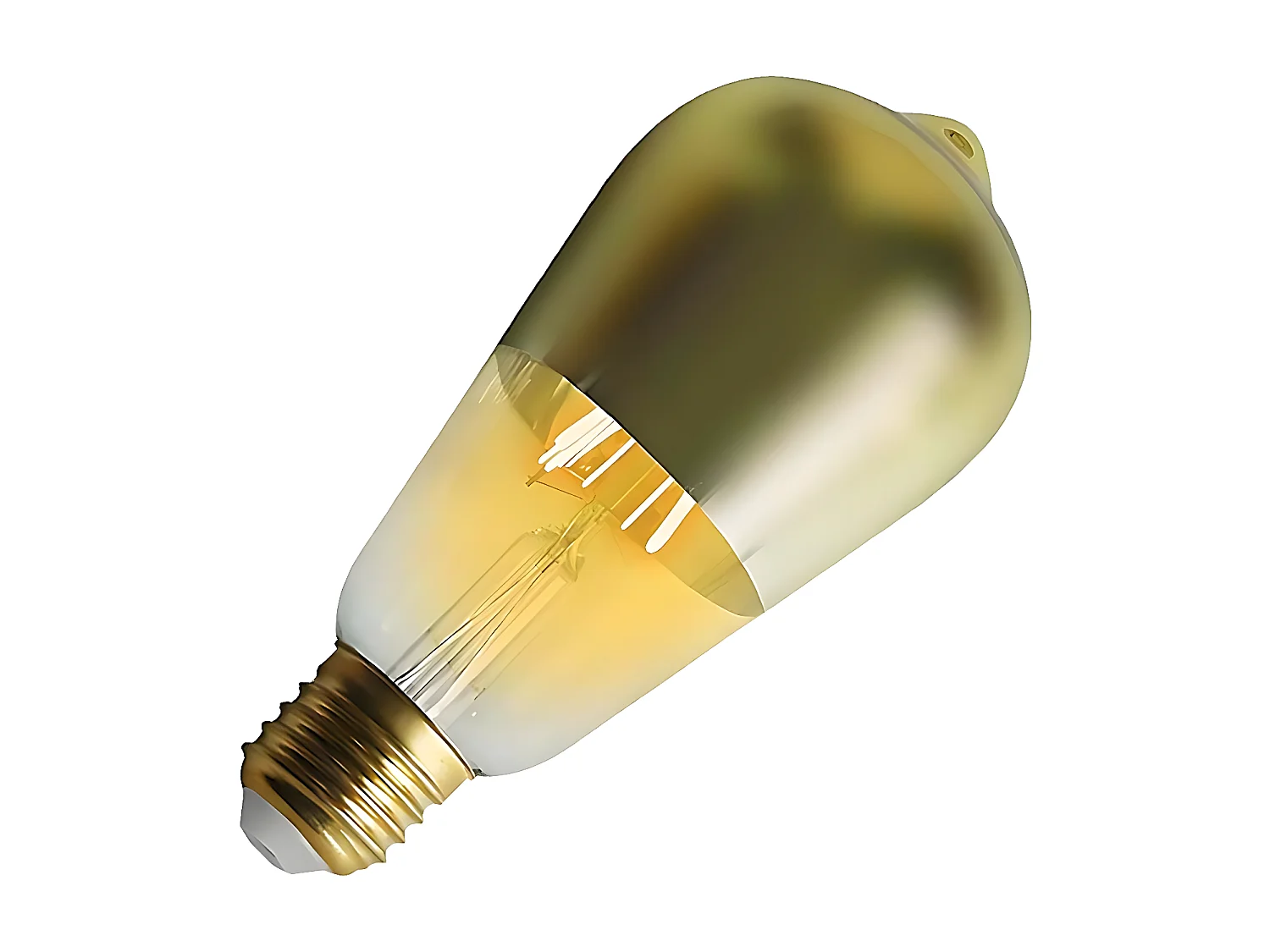 Lampadina LED Edison Cupola Oro E27 6W Equi.45W 600lm 15000H 7hSevenOn Vintage