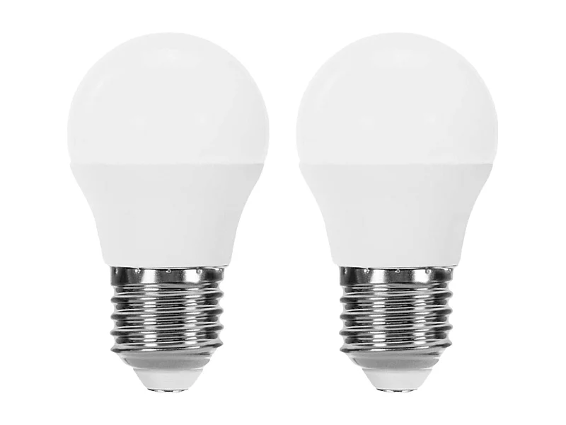 Pack 2 Lampadine LED Sferiche E27 6W Equi.40W 470lm 10000H 1Primer Leader