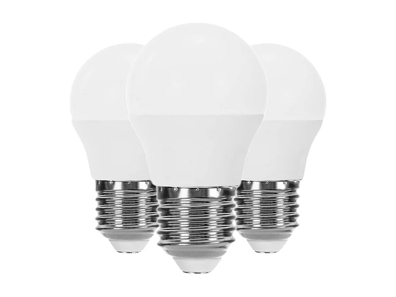 Confezione da 3 Lampadine LED Sferiche E27 6W Equi.40W 470lm 15000H Primer Leader
