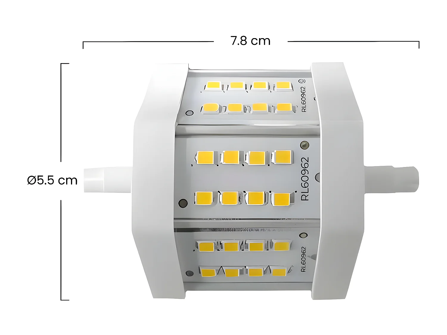 Lampadina Tubo LED R7S 5.5W Equi.45W 550lm 4000K 25000H 7hSevenOn
