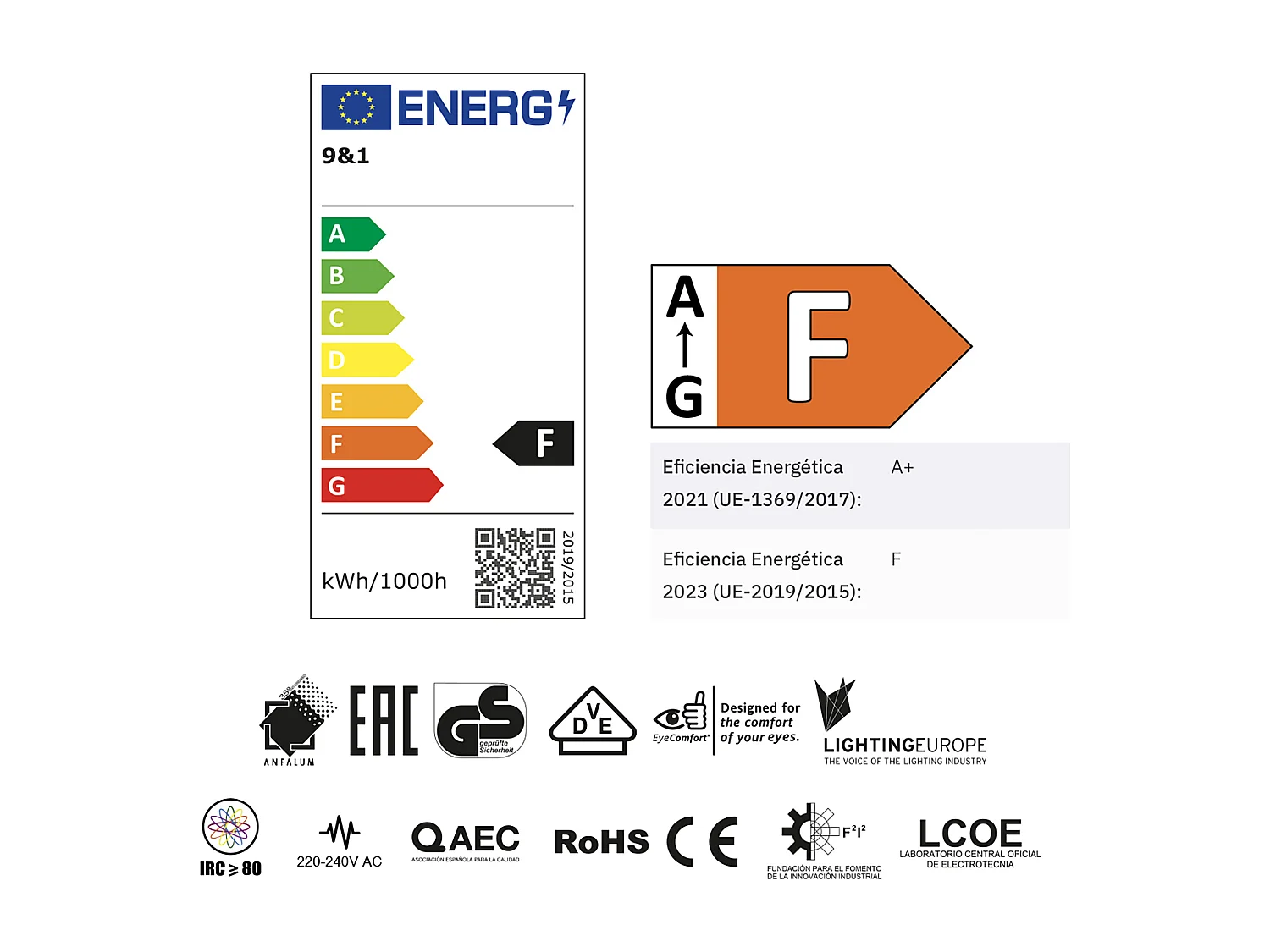 Lampadina LED COB E27 9W Equi.60W 806lm 25000H 7hsevenOn