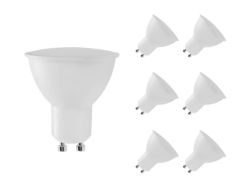 Confezione da 6 Lampadine LED GU10 Faretto 6W Equi.50W 540lm 6000K Raydan Home