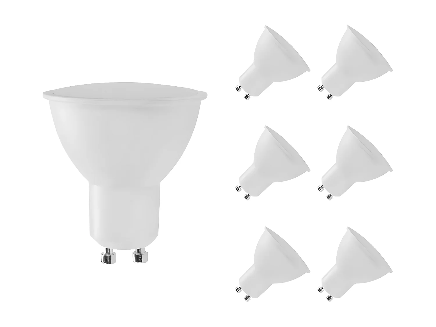 Confezione da 6 Lampadine LED GU10 Faretto 6W Equi.50W 540lm 6000K Raydan Home
