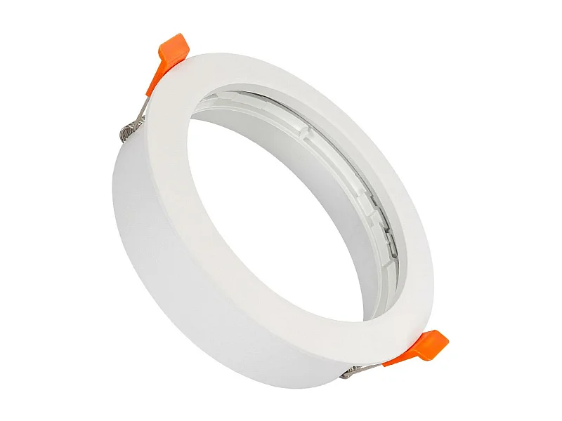 Portafaretto Downlight da Incasso Circolare per Lampadina LED GU10 AR111 Foro Ø 125 mm Bianco