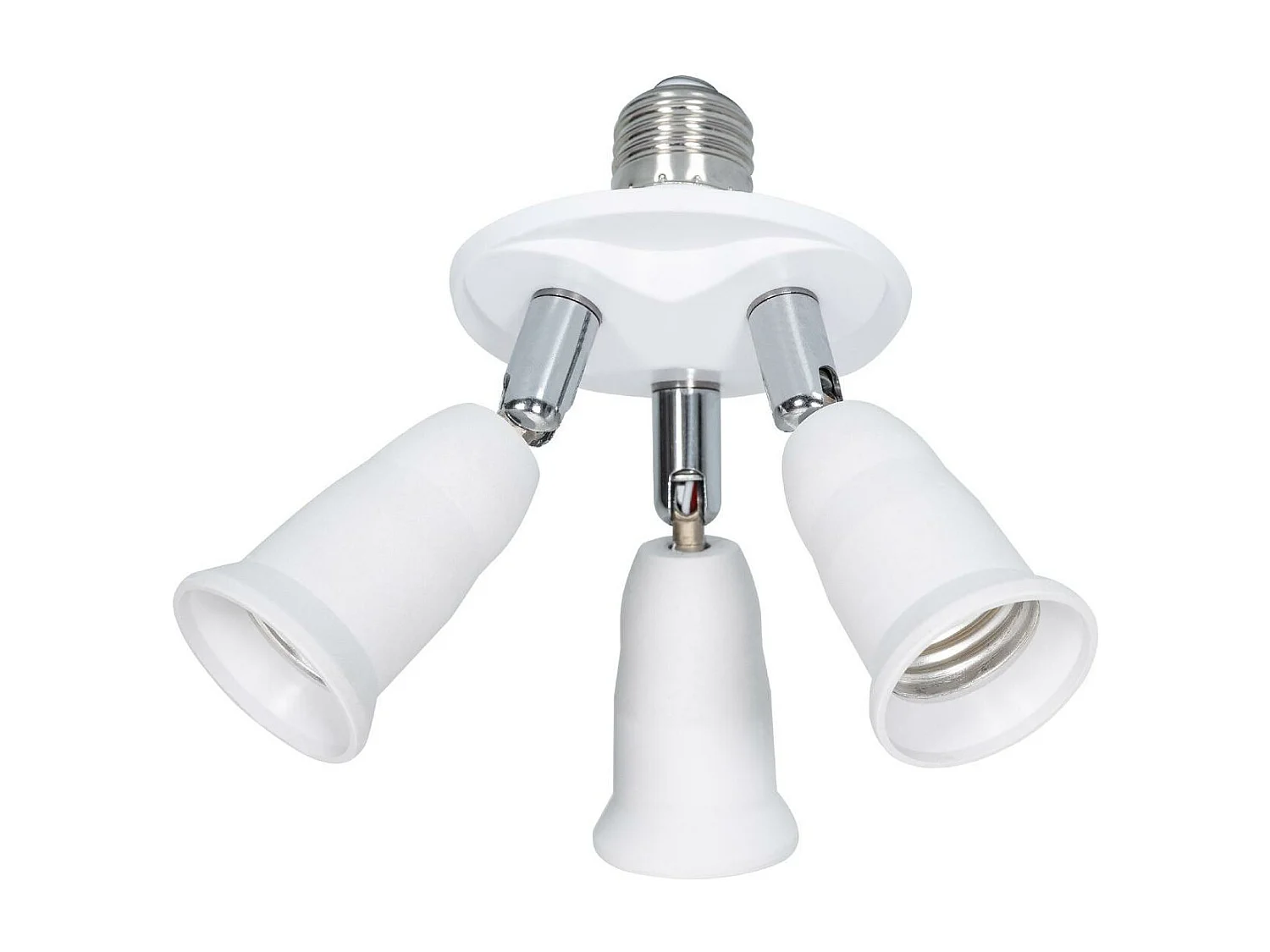 Adaptateur E27 à 3 Ampoules E27  Blanc