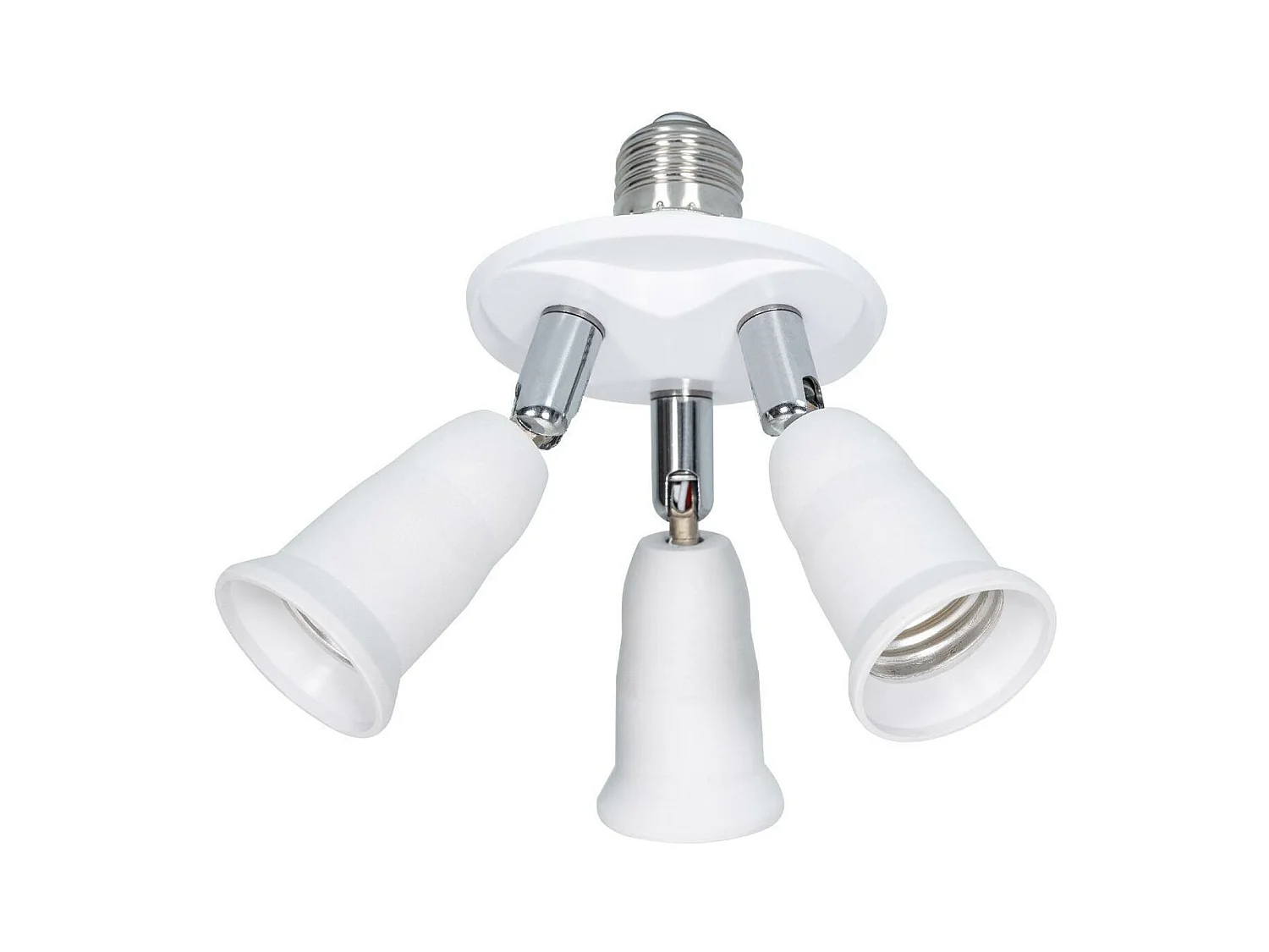 Adaptateur E27 à 3 Ampoules E27  Blanc