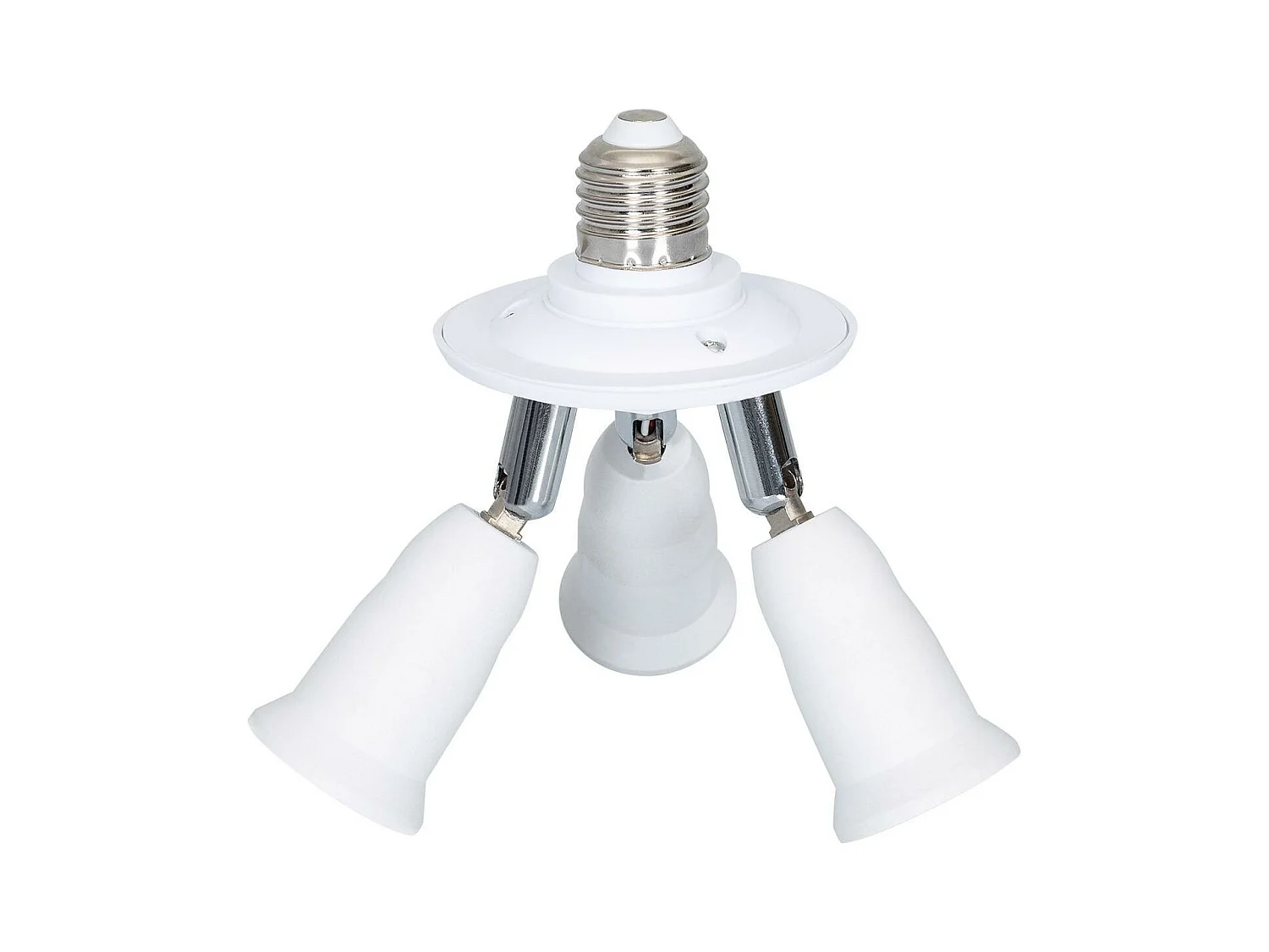 Adaptateur E27 à 3 Ampoules E27  Blanc