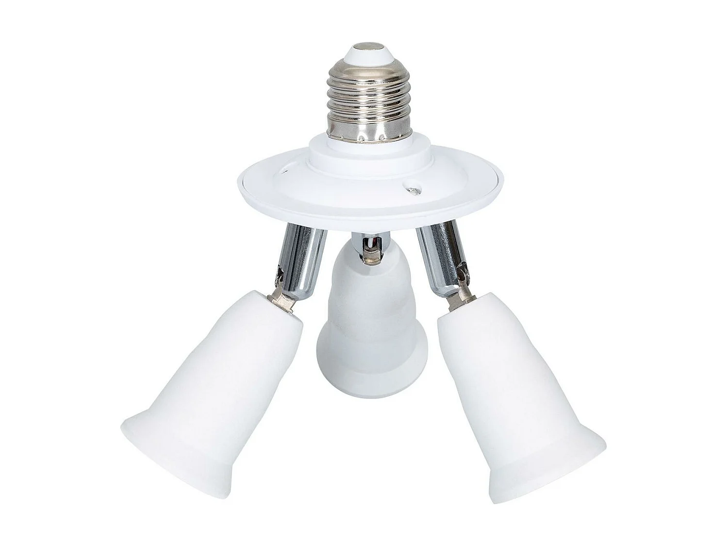 Adaptateur E27 à 3 Ampoules E27  Blanc