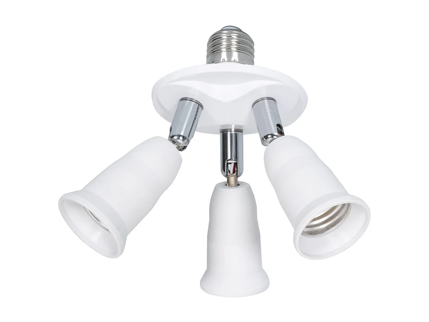 Adaptateur E27 à 3 Ampoules E27  Blanc