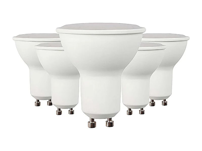 Confezione da 5 Lampadine Faretto LED GU10 6W Equi.50W 540lm 15000H Primer Leader