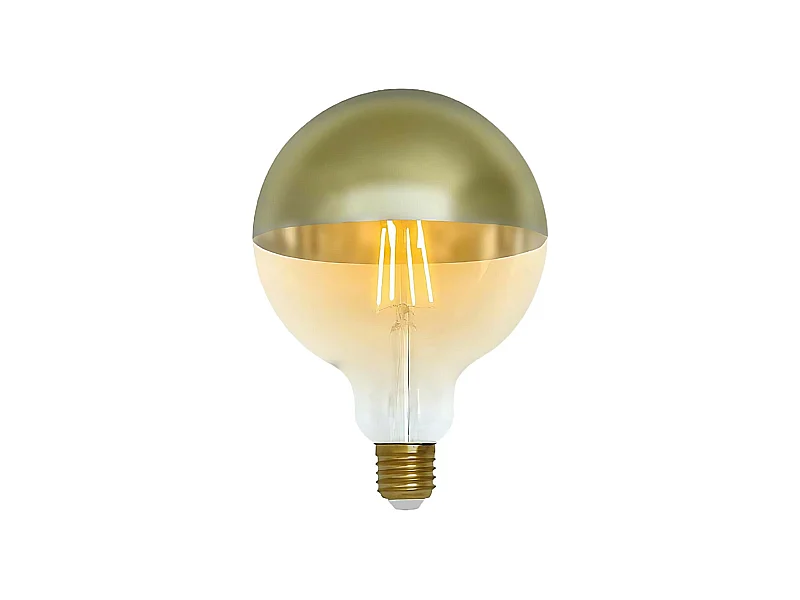 Lampadina LED Globo G120 Cupola Oro E27 6W Equi.48W 600lm 2100K 15000H 7hSevenOn Vintage