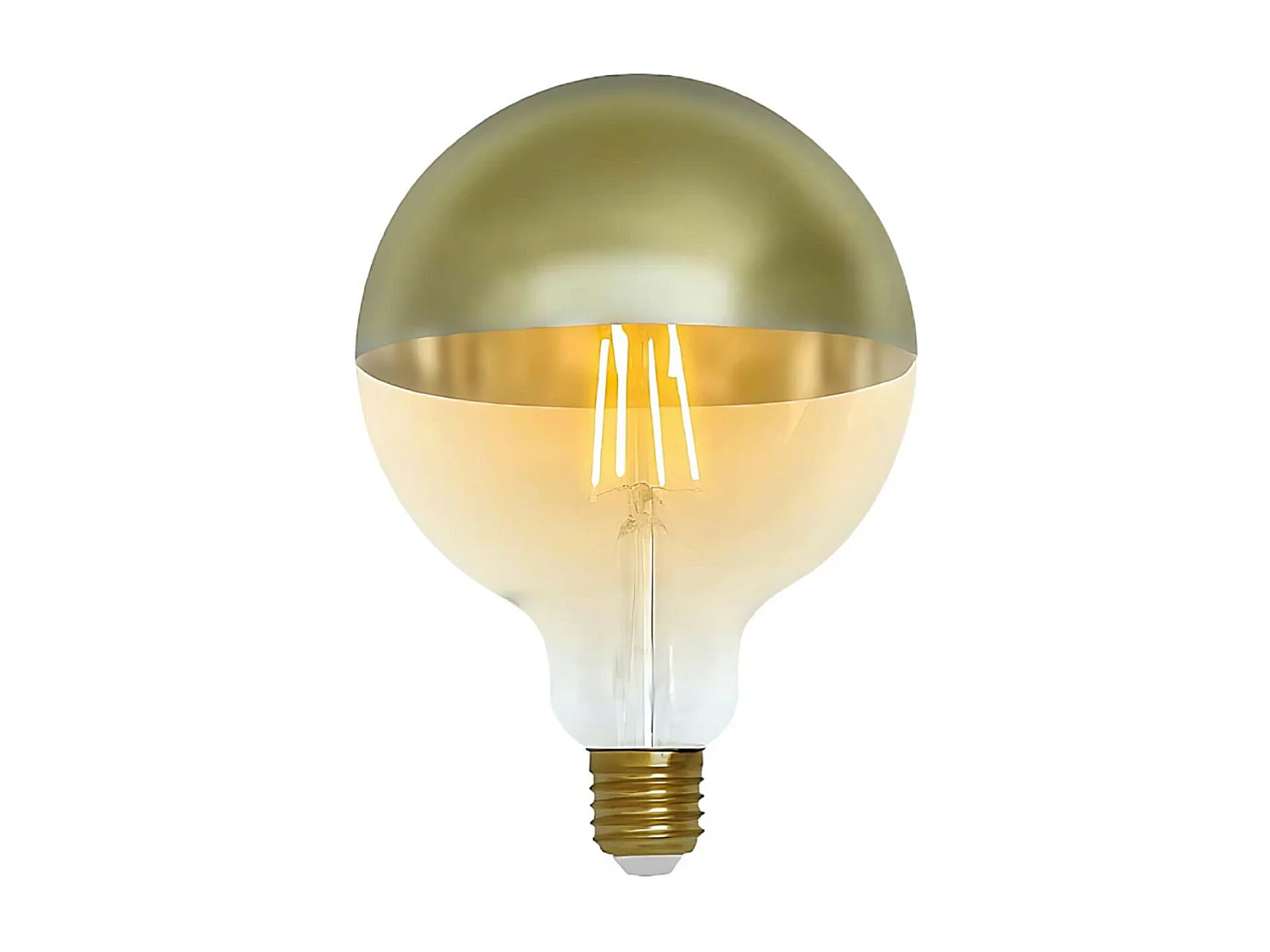 Lampadina LED Globo G120 Cupola Oro E27 6W Equi.48W 600lm 2100K 15000H 7hSevenOn Vintage