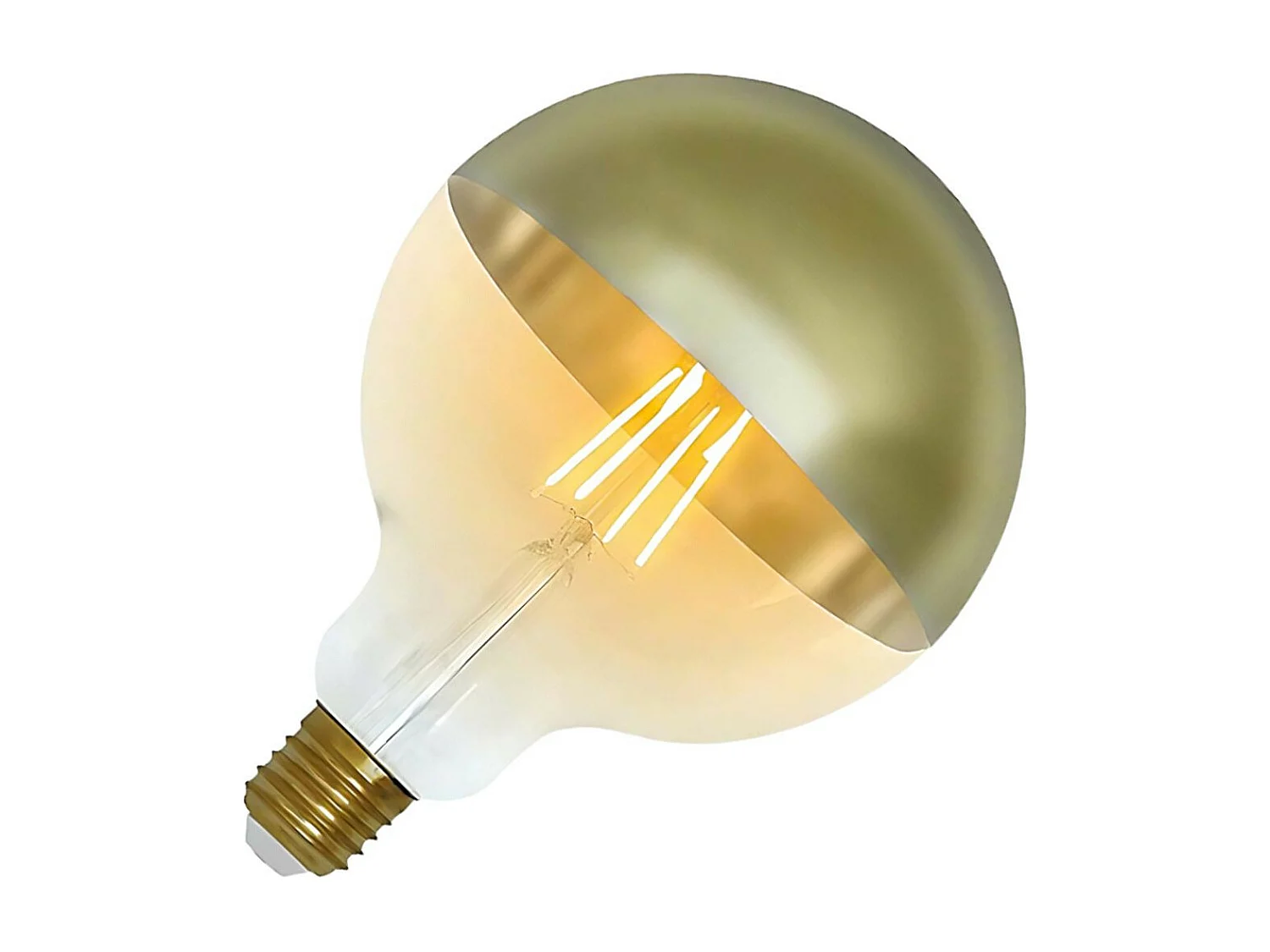 Lampadina LED Globo G120 Cupola Oro E27 6W Equi.48W 600lm 2100K 15000H 7hSevenOn Vintage