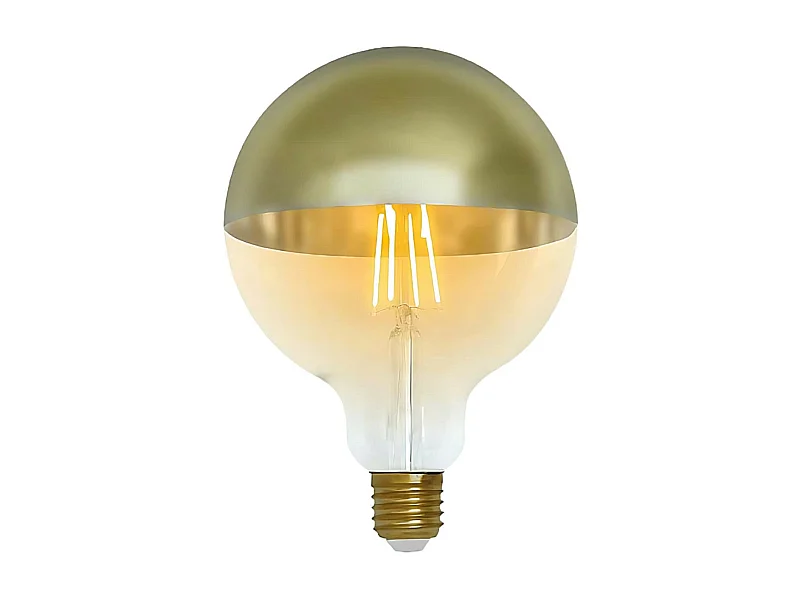 Lampadina LED Globo G120 Cupola Oro E27 6W Equi.48W 600lm 2100K 15000H 7hSevenOn Vintage