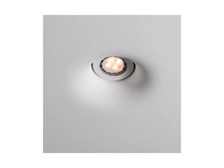 Collerette Downlight Intégration Plâtre/Pladur pour Ampoule LED GU10/GU5.3 Coupe 207x207 mm UGR17 Blanc