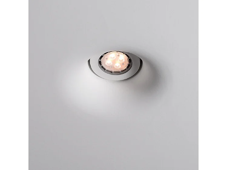 Aro Downlight Integración Escayola/Pladur para Bombilla LED GU10 / GU5.3 Corte 207x207 mm UGR17 Blanco