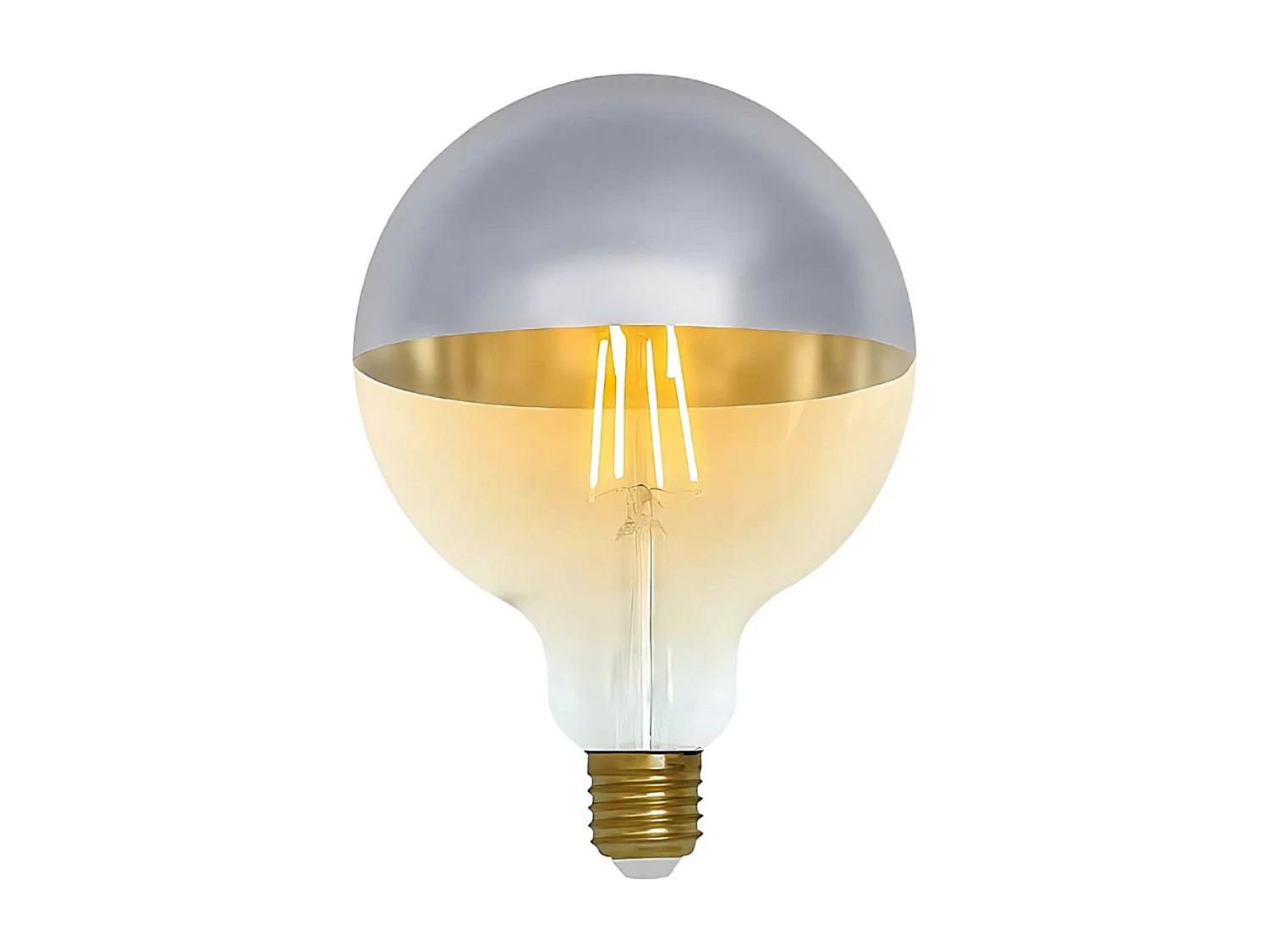 Lampadina LED Globo G120 Cupola Argento E27 8W Equi.60W 806lm 2100K Vintage 15000H 7hSevenOn Vintage