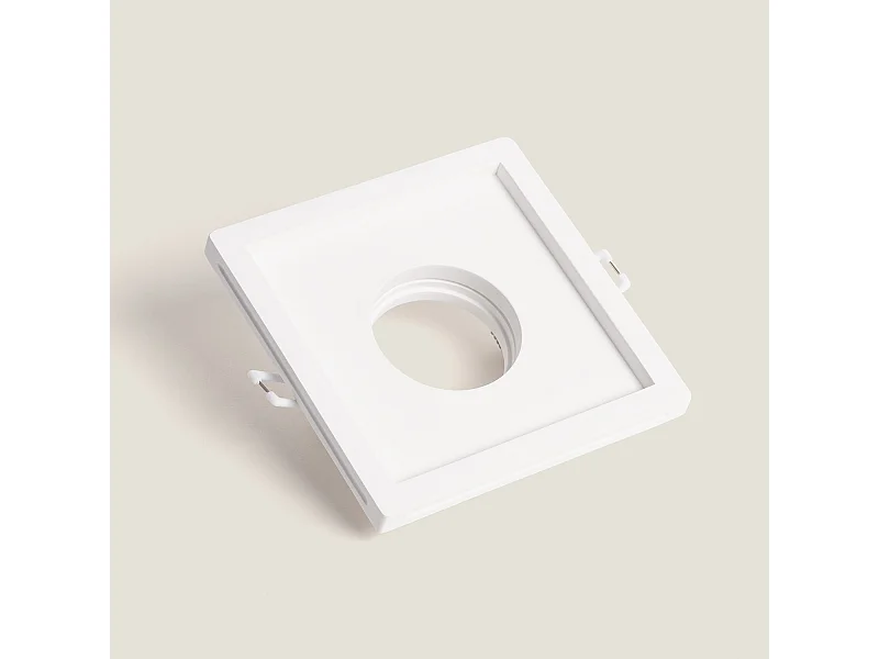 Aro Downlight Integración Escayola/Pladur para Bombilla LED GU10 / GU5.3 Corte 125x125 mm UGR17 Blanco