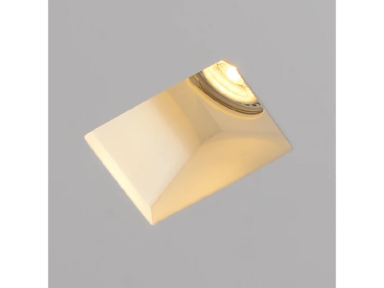 Aro Downlight Integración Escayola/Pladur Cuadrado Accent para Bombilla LED GU10 / GU5.3 Corte 123x123 mm UGR17 Blanco