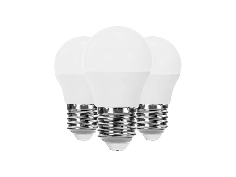 Confezione da 3 Lampadine LED Sferiche E27 6W Equi.40W 470lm 15000H Primer Leader